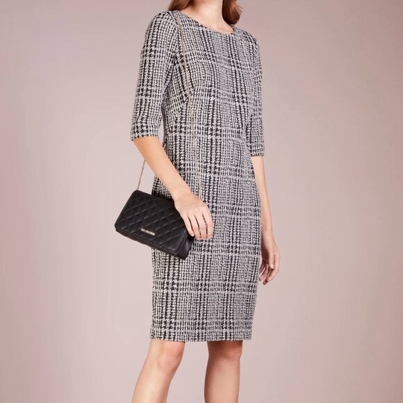 BNWOT Ralph Lauren Classy Black & White Knee Length Shift Dress - Picture 1 of 10